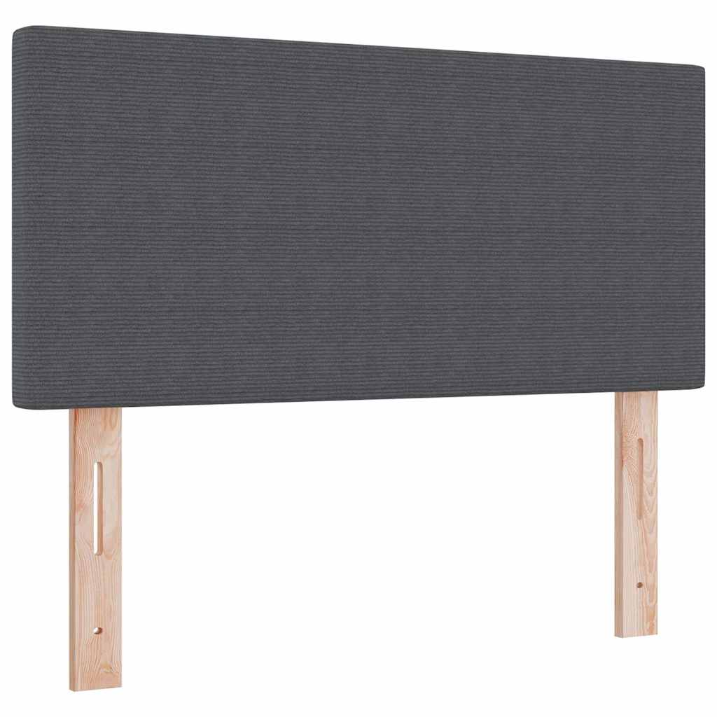 Boxspringbed Donkergrijs en Wit 90 x 190 cm Katoen Stof – afbeelding 6