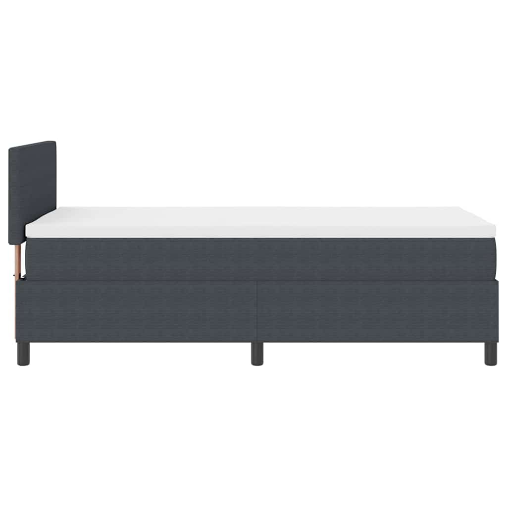 Boxspringbed Donkergrijs en Wit 90 x 190 cm Katoen Stof – afbeelding 8