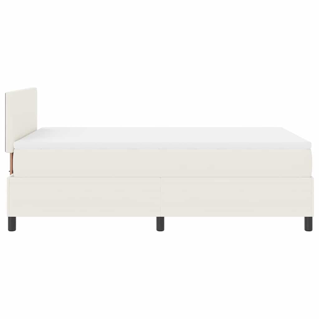 Boxspringbed Crème en Wit 120 x 190 cm Katoen Stof – afbeelding 8