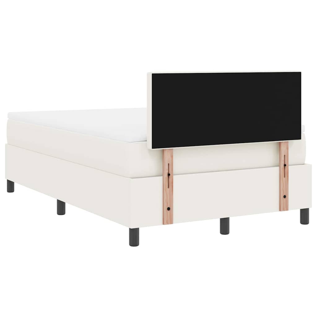 Boxspringbed Crème en Wit 120 x 190 cm Katoen Stof – afbeelding 9