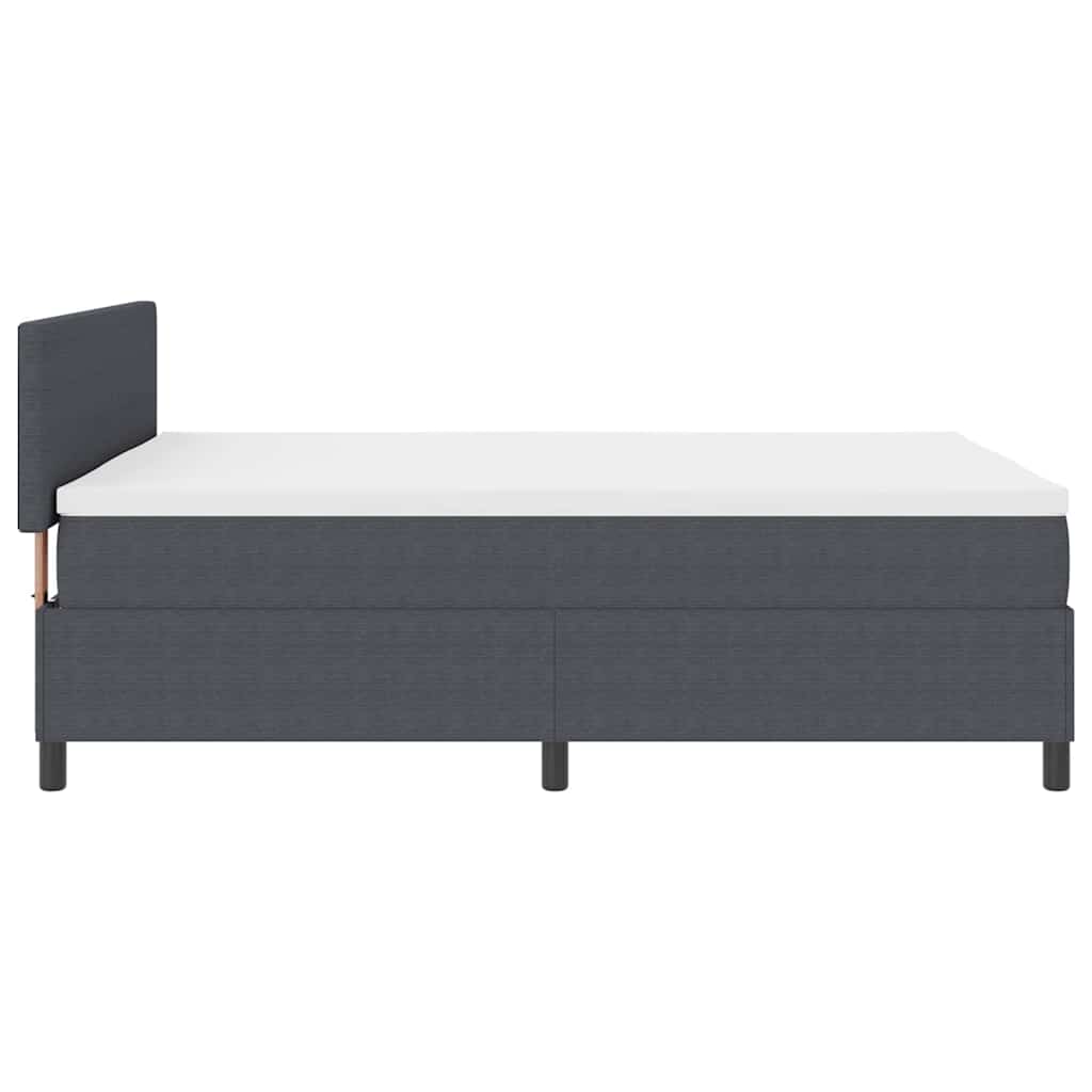 Boxspringbed Donkergrijs en Wit 140 x 200 cm Katoen Stof – afbeelding 8