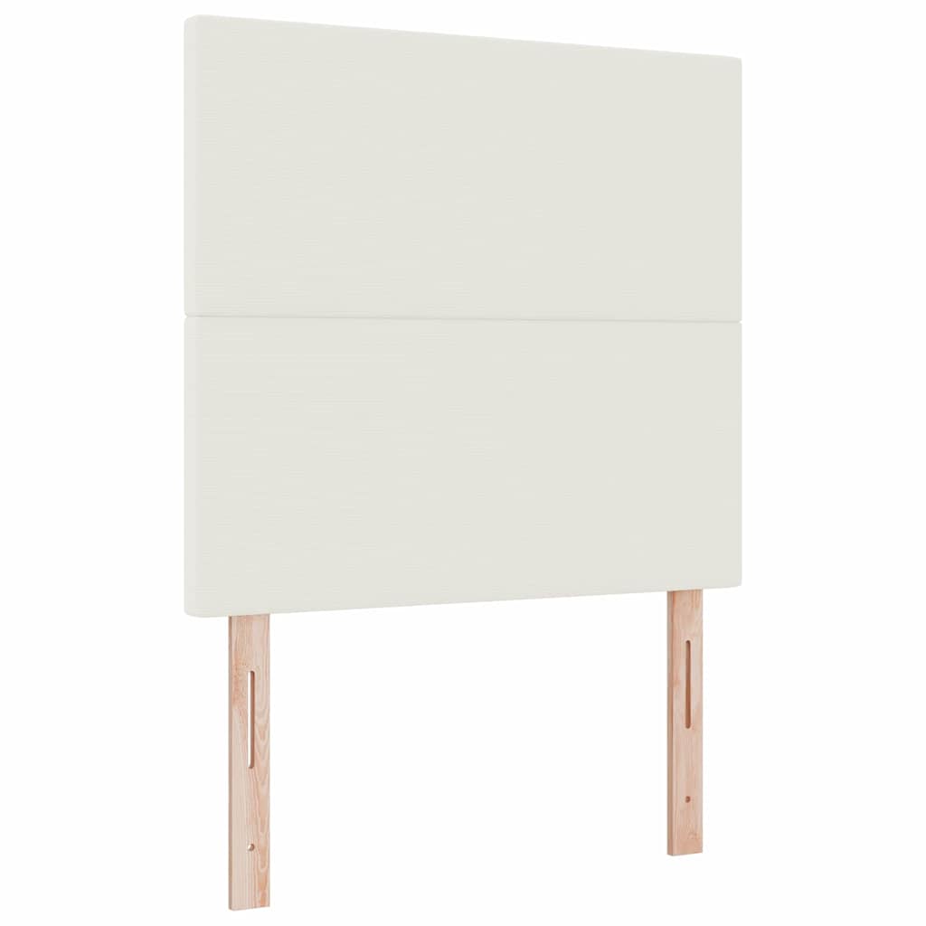 Boxspringbed Crème en Wit 120 x 190 cm Katoen Stof – afbeelding 6