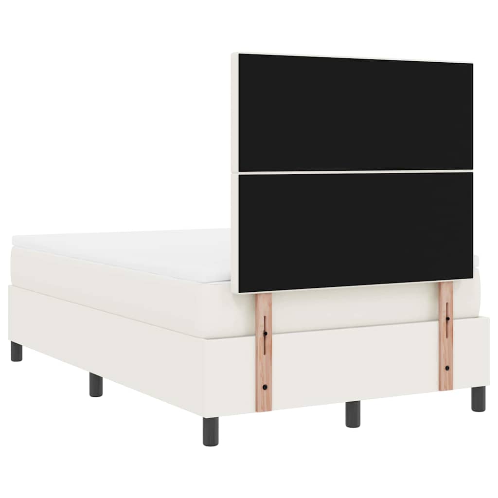 Boxspringbed Crème en Wit 120 x 190 cm Katoen Stof – afbeelding 9