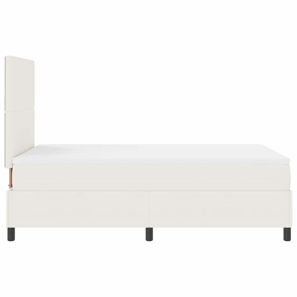 Boxspringbed Crème en Wit 120 x 200 cm Katoen Stof – afbeelding 8