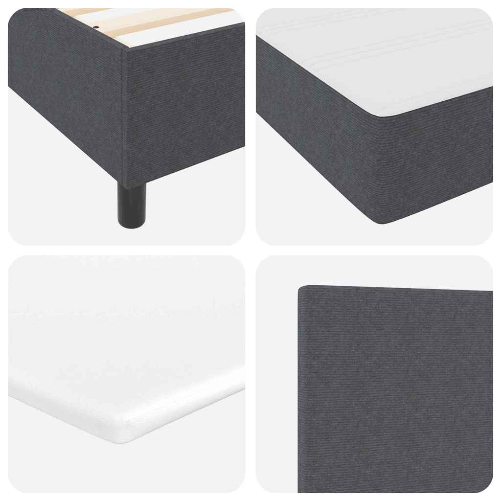 Boxspringbed Donkergrijs en Wit 180 x 200 cm Katoen Stof – afbeelding 10