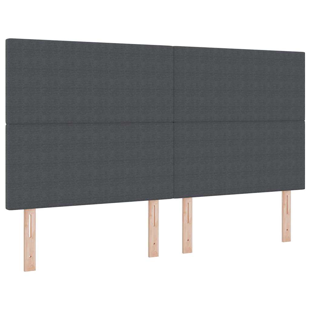 Boxspringbed Donkergrijs en Wit 180 x 200 cm Katoen Stof – afbeelding 6