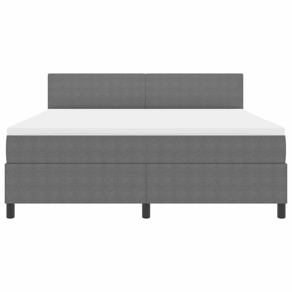 LED Box Spring Bed Lichtgrijs en wit. 180 x 200 cm Katoen Stof – afbeelding 8