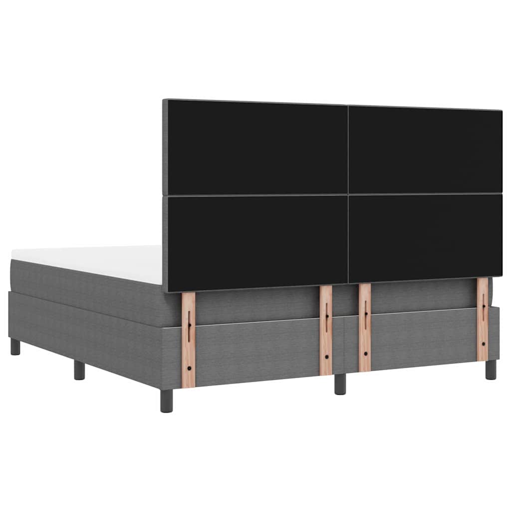 LED Box Spring Bed Lichtgrijs en wit. 180 x 200 cm Katoen Stof – afbeelding 10