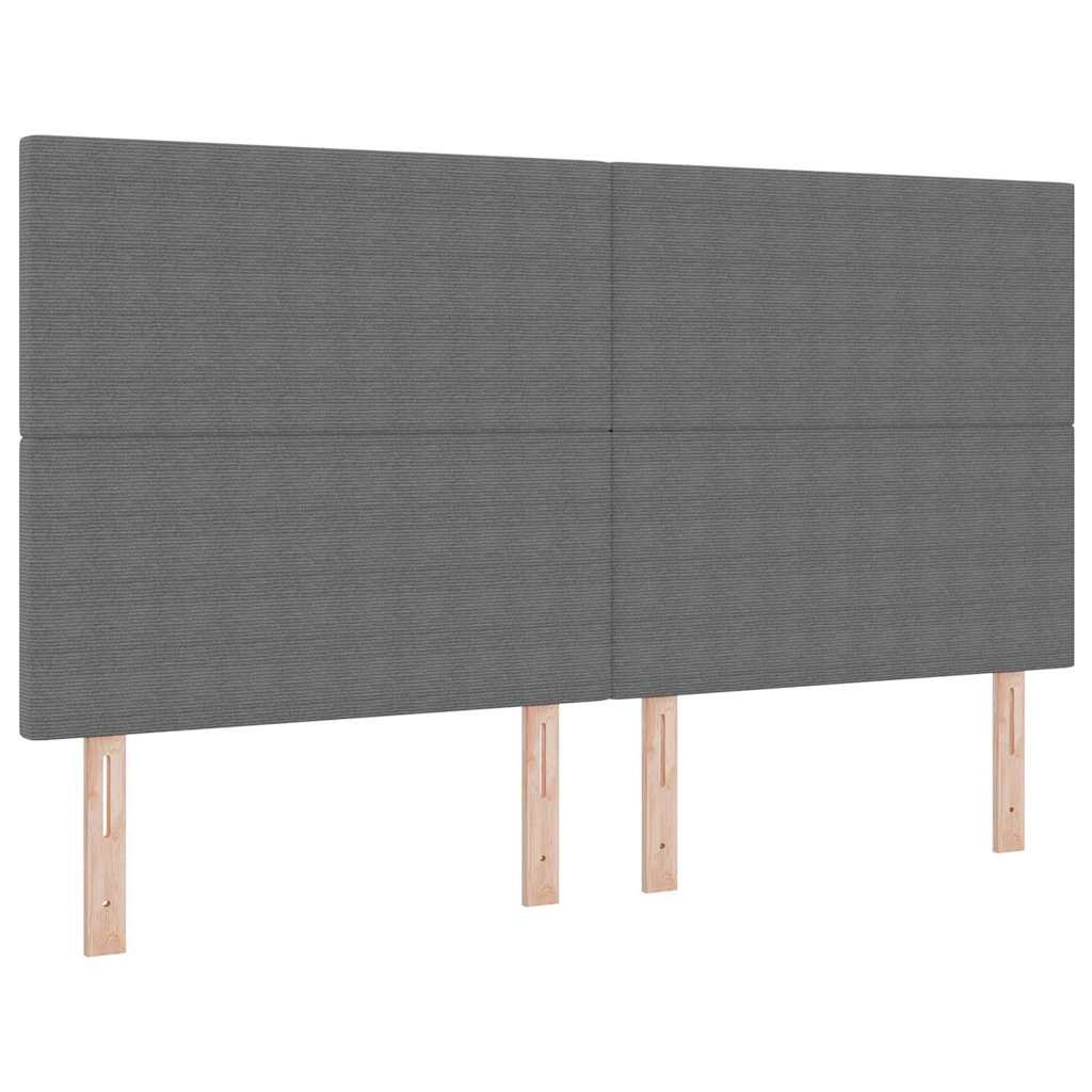 LED Box Spring Bed Lichtgrijs en wit. 180 x 200 cm Katoen Stof – afbeelding 7