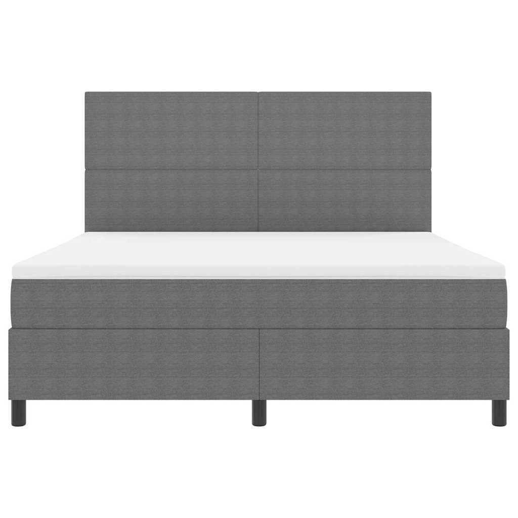 LED Box Spring Bed Lichtgrijs en wit. 180 x 200 cm Katoen Stof – afbeelding 8
