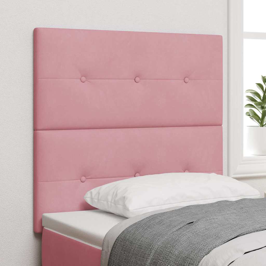 Hoofdbord Roze 90 cm Fluweel – afbeelding 1