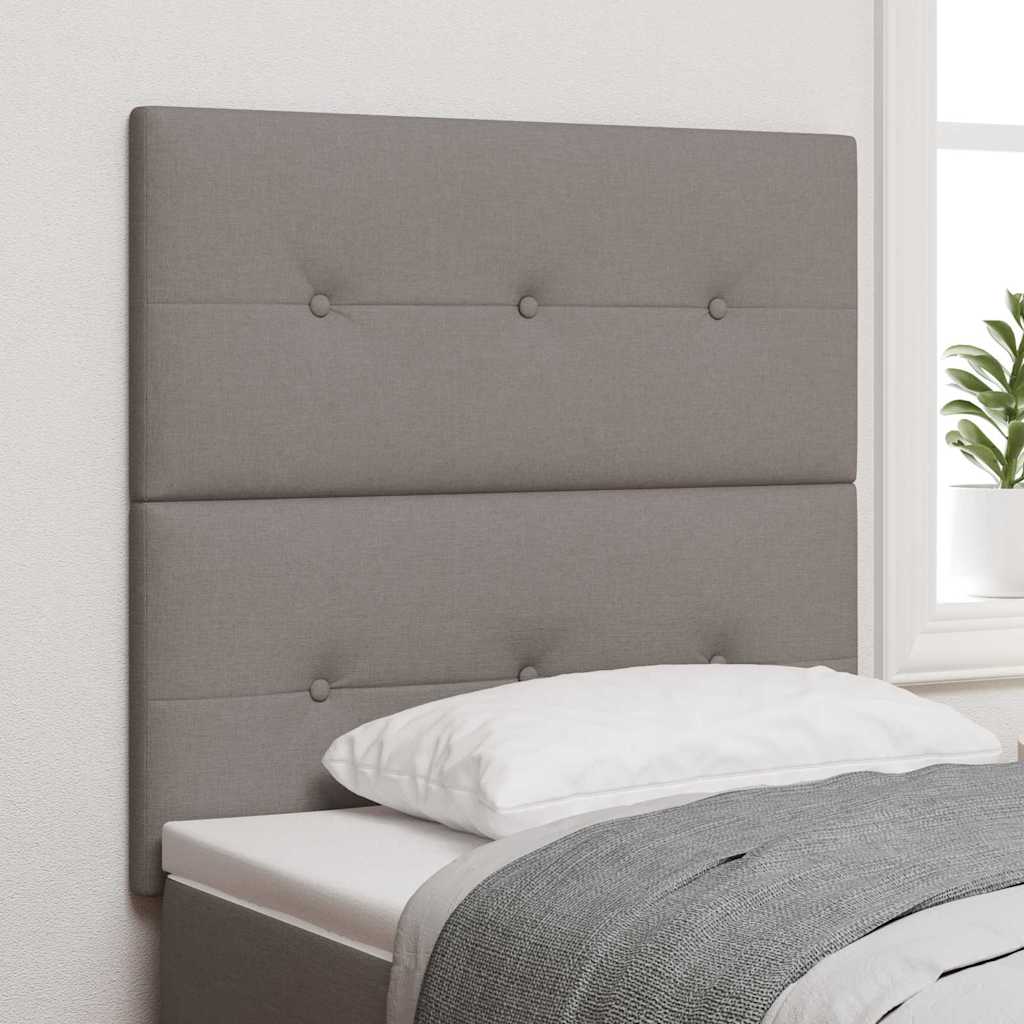in hoogte verstelbaar hoofdbord Taupe 100 cm Stof – afbeelding 1