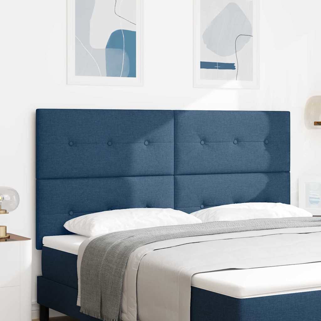 in hoogte verstelbaar hoofdbord Blauw 180 cm Stof