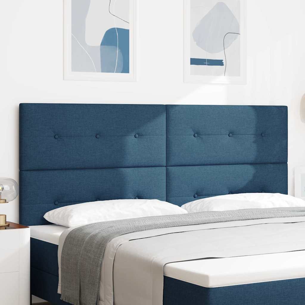 in hoogte verstelbaar hoofdbord Blauw 200 cm Stof