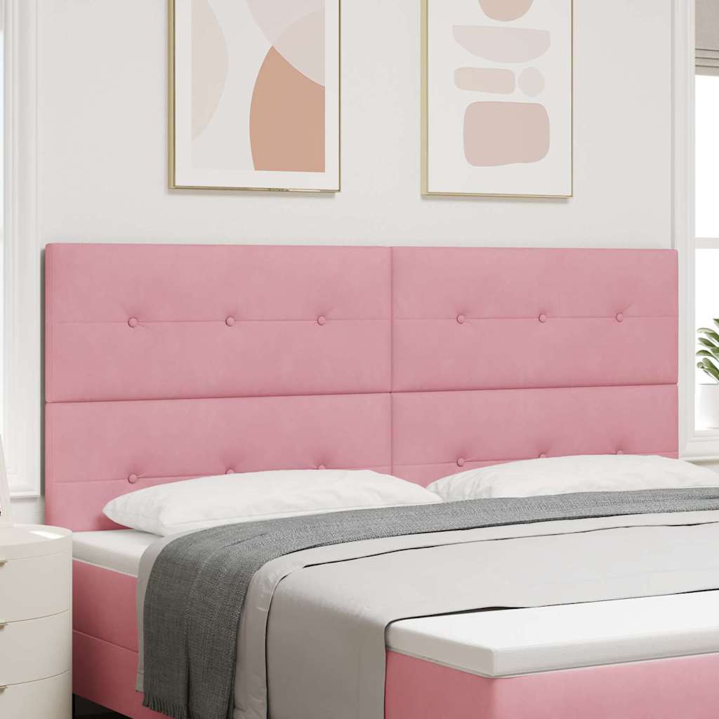 Hoofdbord Roze 200 cm Fluweel – afbeelding 1