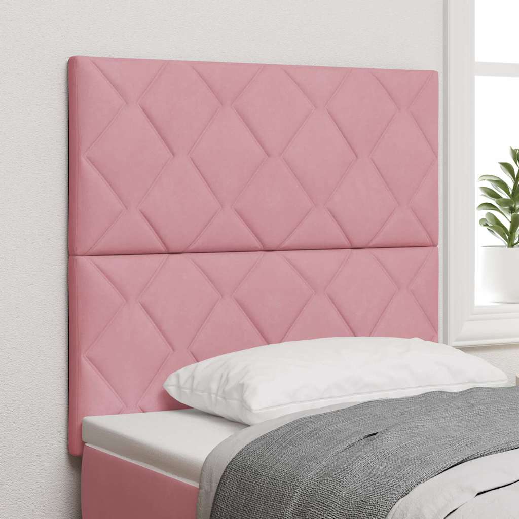 Hoofdbord Roze 90 cm Fluweel – afbeelding 1