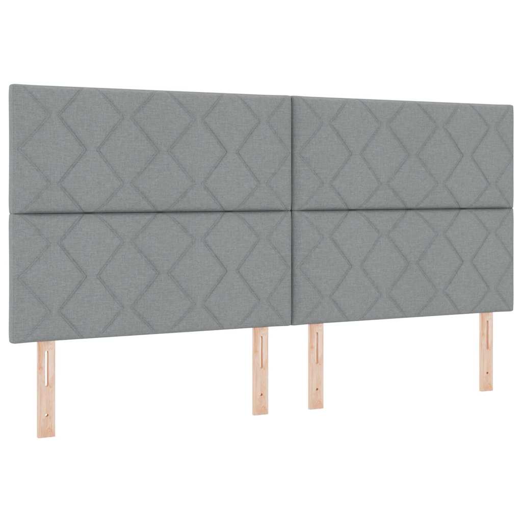 Hoofdbord Lichtgrijs 200 cm Stof – afbeelding 2