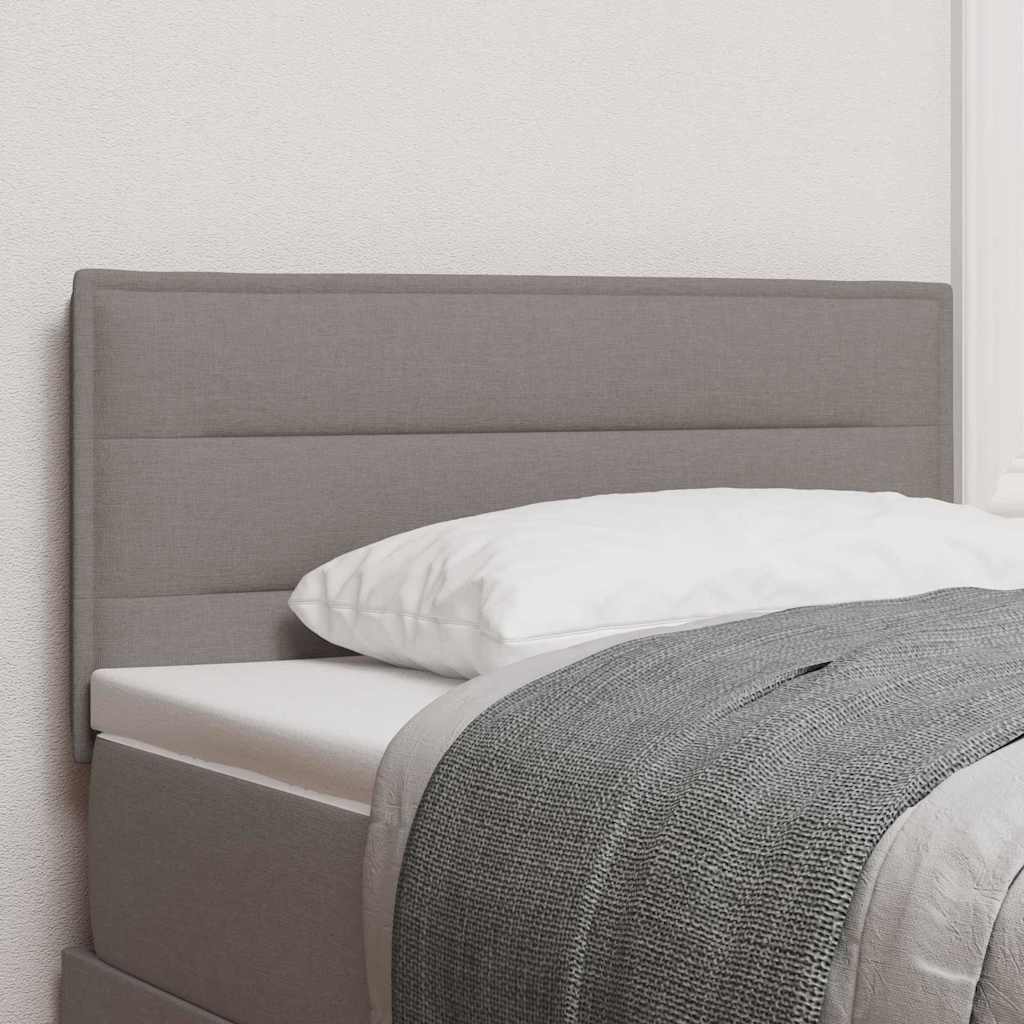 LED Hoofdbord met LED-stripverlichting Taupe 100 cm Stof – afbeelding 1