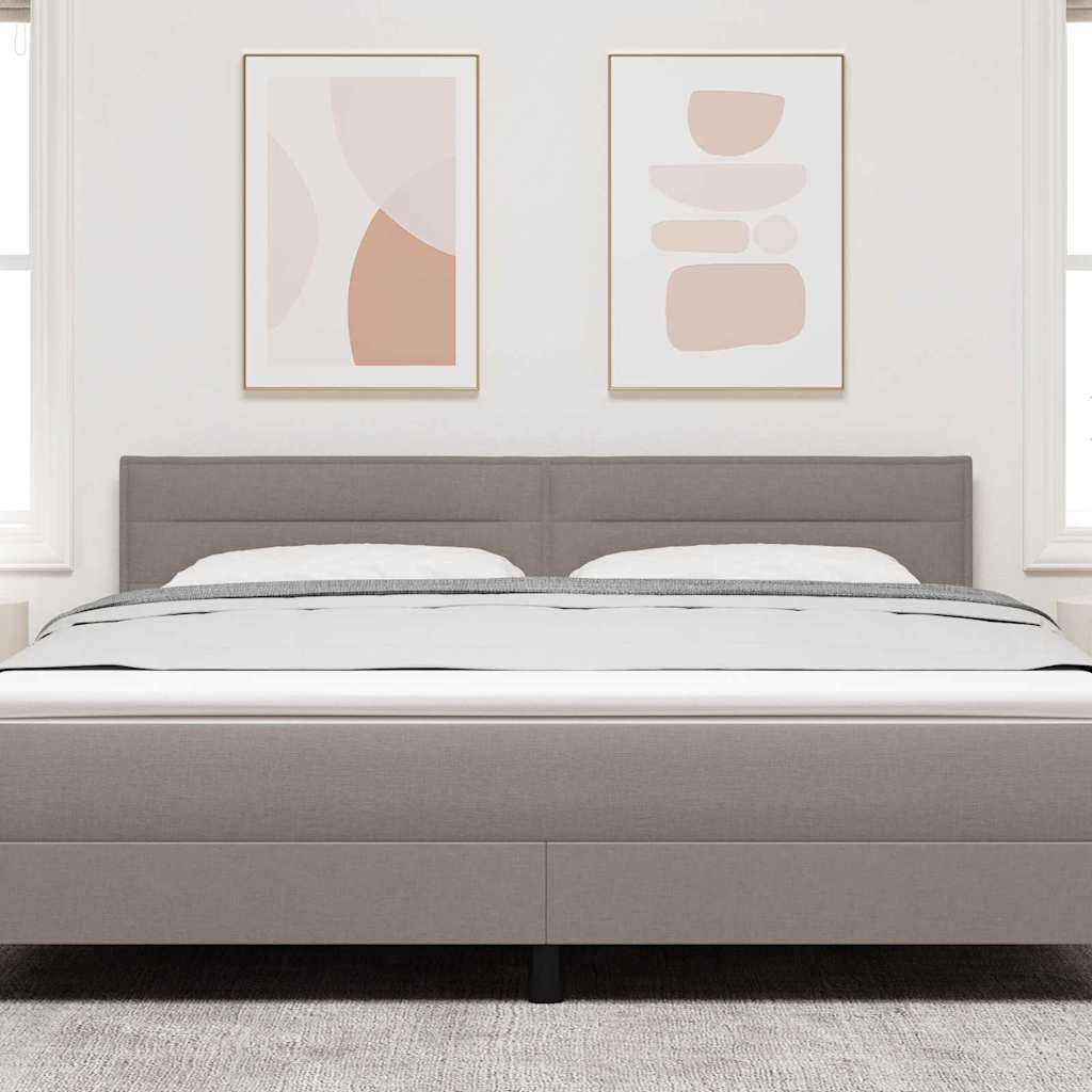 LED Hoofdbord met LED-stripverlichting Taupe 180 cm Stof – afbeelding 3