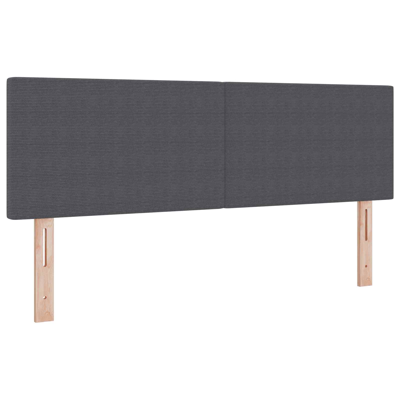 LED Hoofdbord met hoofdeinde Donkergrijs 144 cm Katoen Stof – afbeelding 2