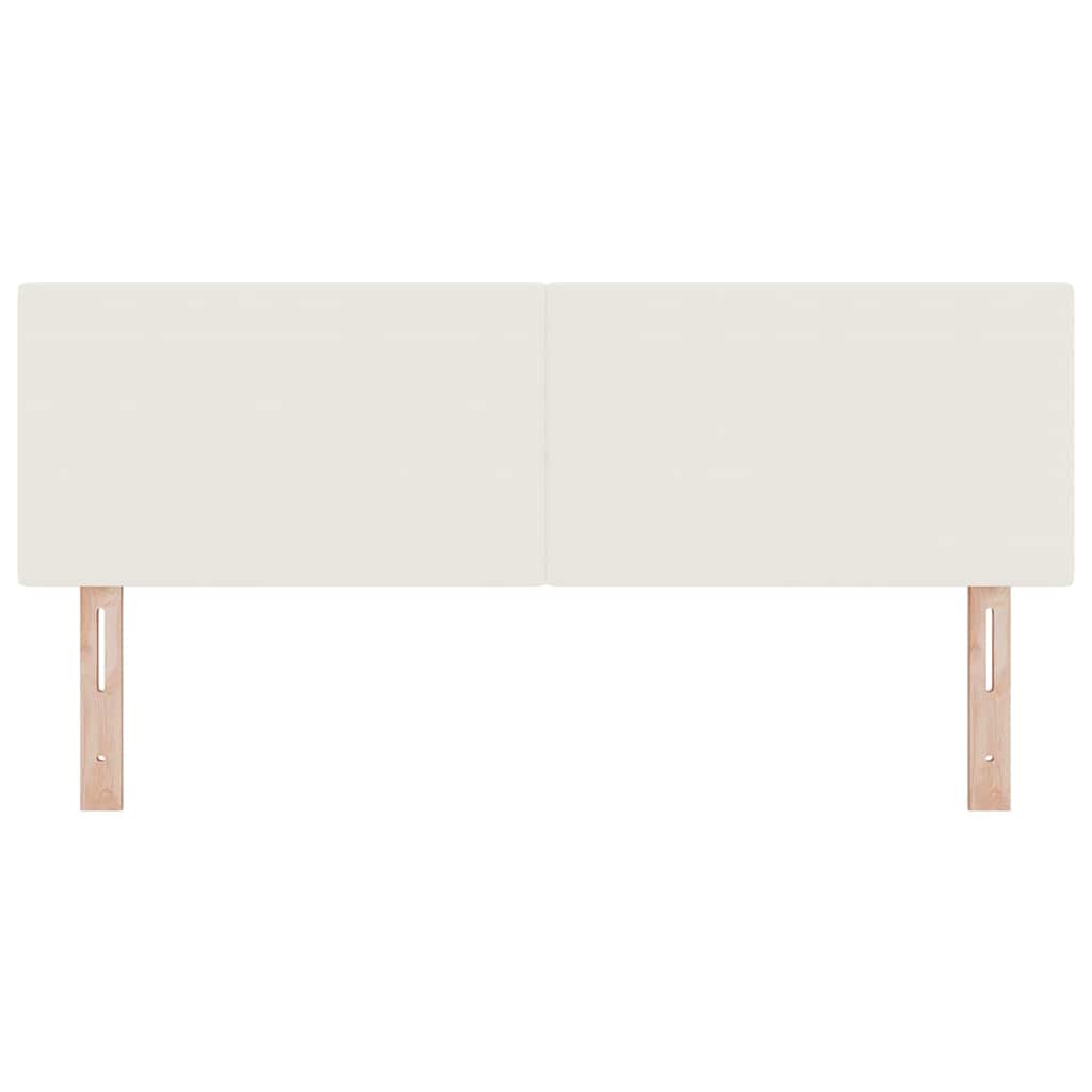 LED Hoofdbord met LED-stripverlichting Crème 144 cm Katoen Stof – afbeelding 5