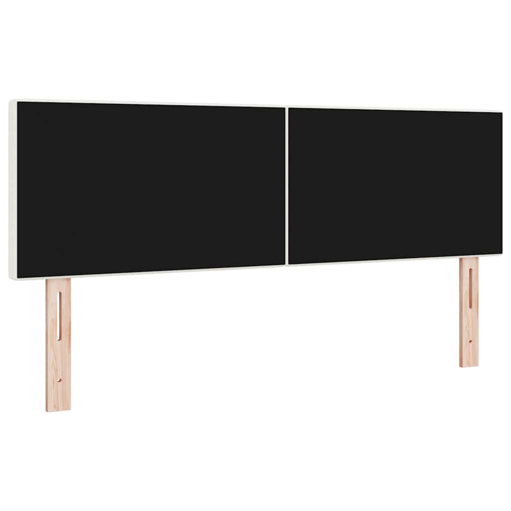 LED Hoofdbord met LED-stripverlichting Crème 144 cm Katoen Stof – afbeelding 7