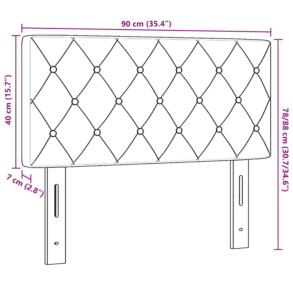 LED Hoofdbord met LED-stripverlichting Roze 90 cm Fluweel – afbeelding 10
