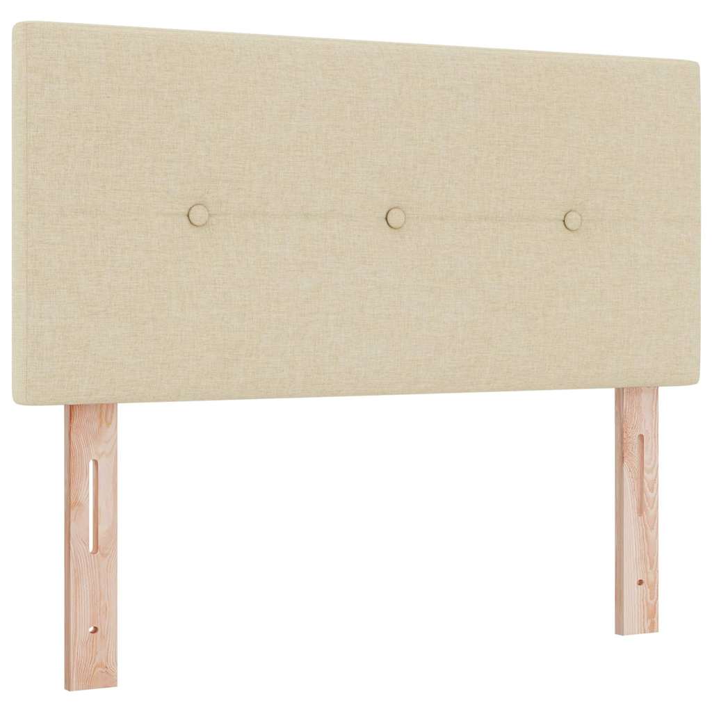 LED Hoofdbord met LED-stripverlichting Crème 90 cm Stof – afbeelding 2