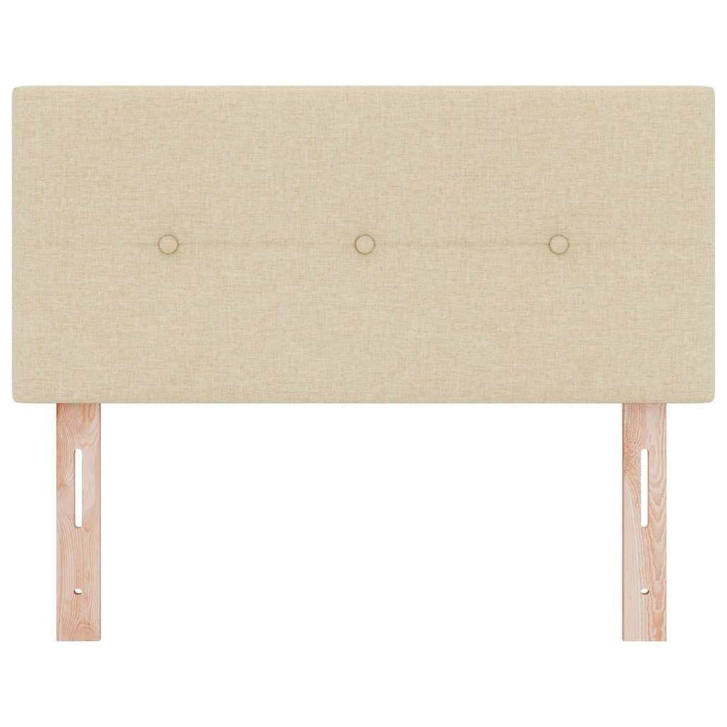 LED Hoofdbord met LED-stripverlichting Crème 90 cm Stof – afbeelding 5