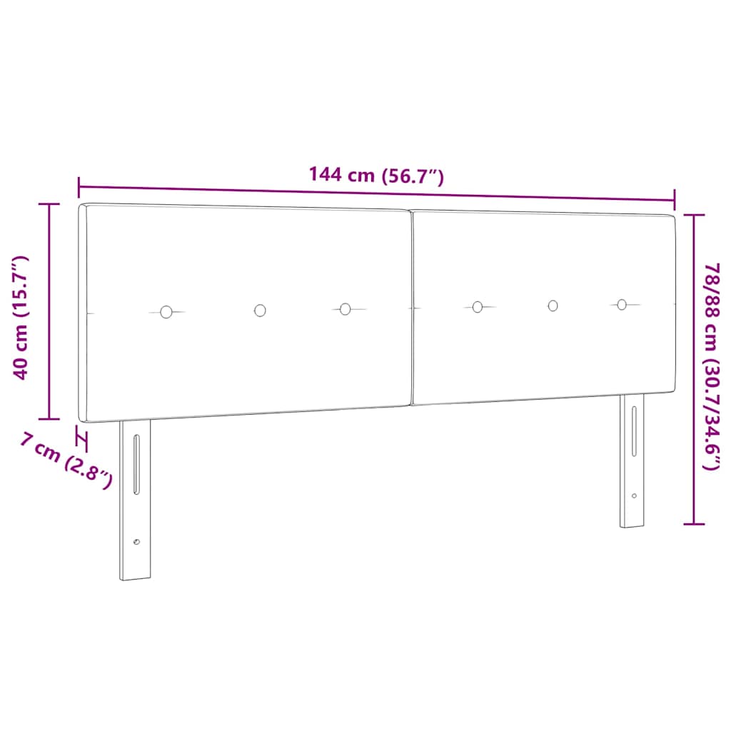 LED Hoofdbord met LED-stripverlichting Zwart 144 cm Stof – afbeelding 10