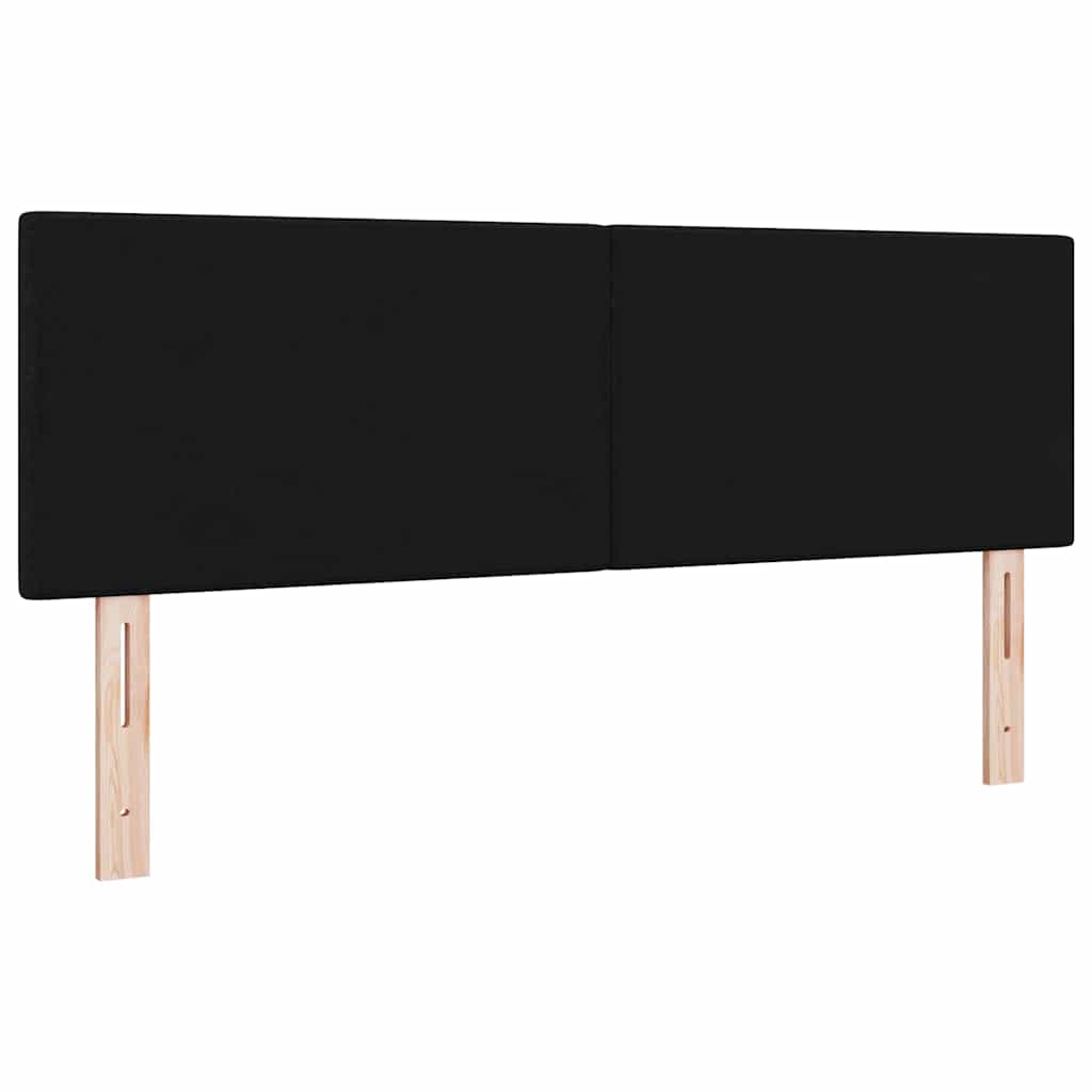LED Hoofdbord met LED-stripverlichting Zwart 144 cm Stof – afbeelding 7