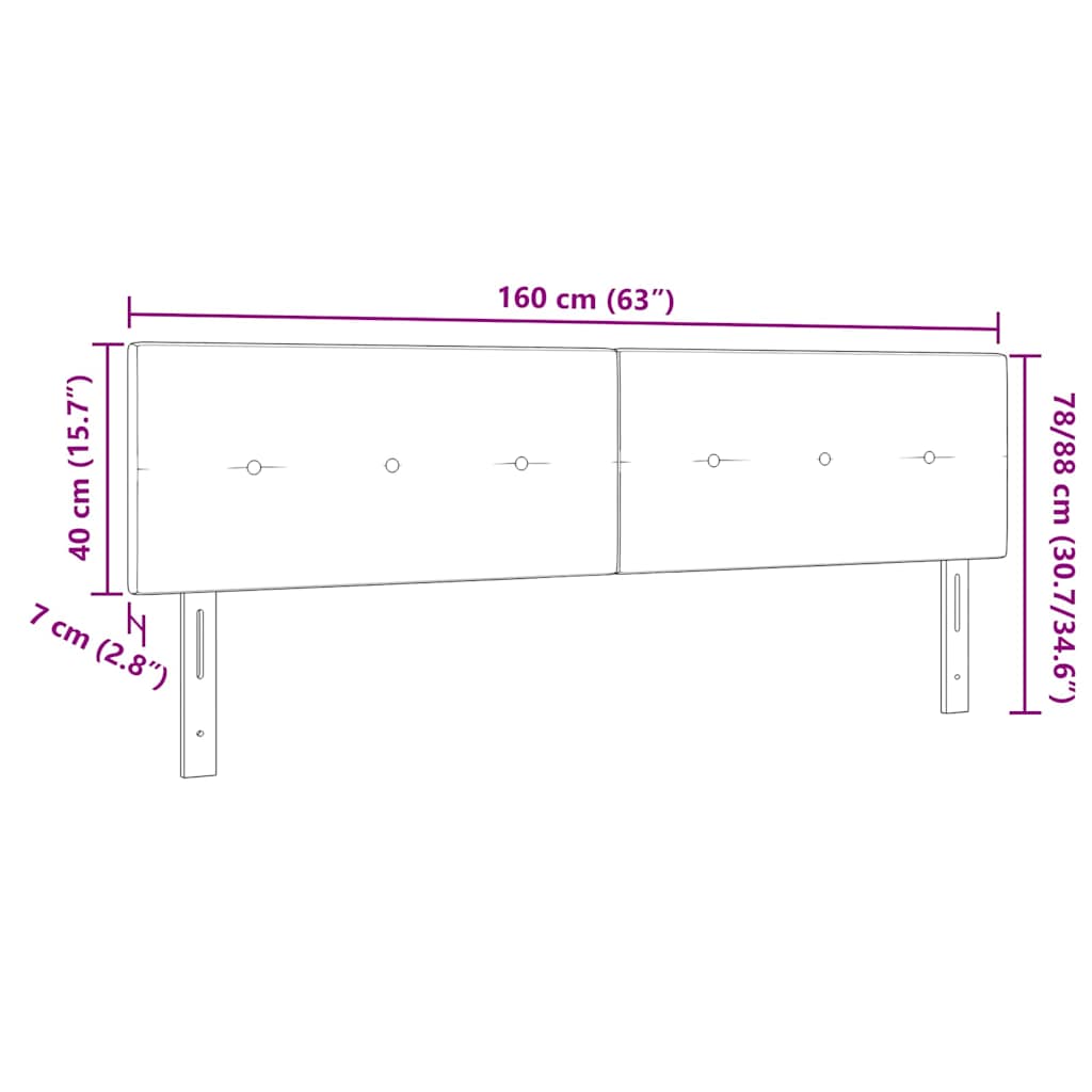 LED Hoofdbord met LED-stripverlichting Crème 160 cm Stof – afbeelding 10