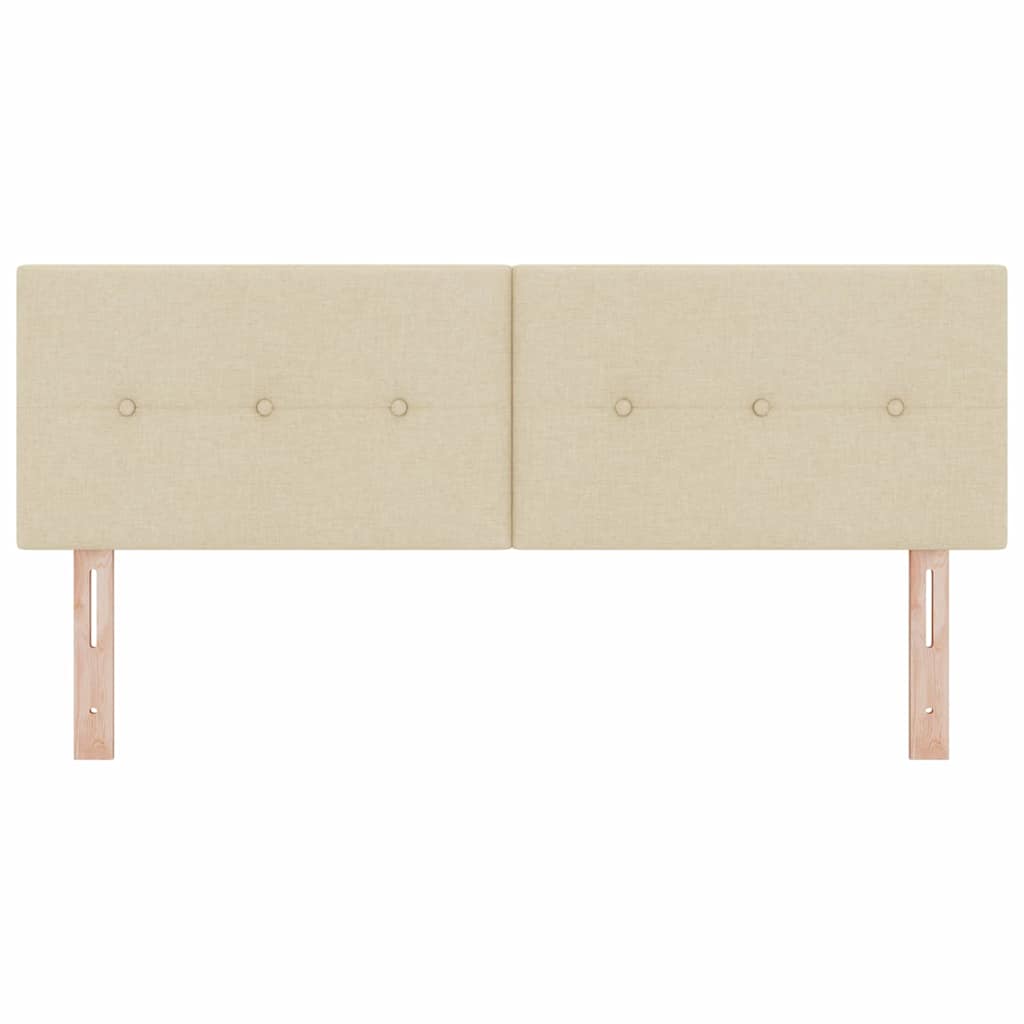 LED Hoofdbord met LED-stripverlichting Crème 160 cm Stof – afbeelding 5