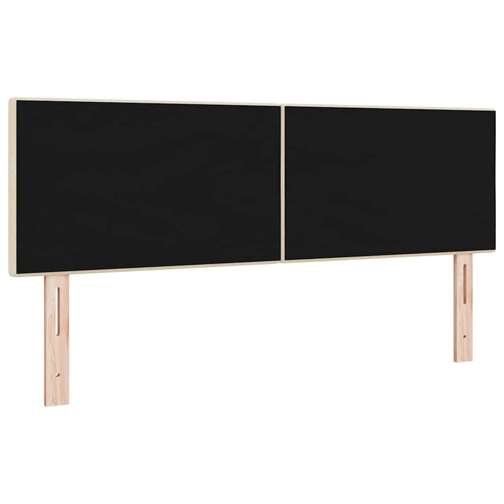 LED Hoofdbord met LED-stripverlichting Crème 160 cm Stof – afbeelding 7