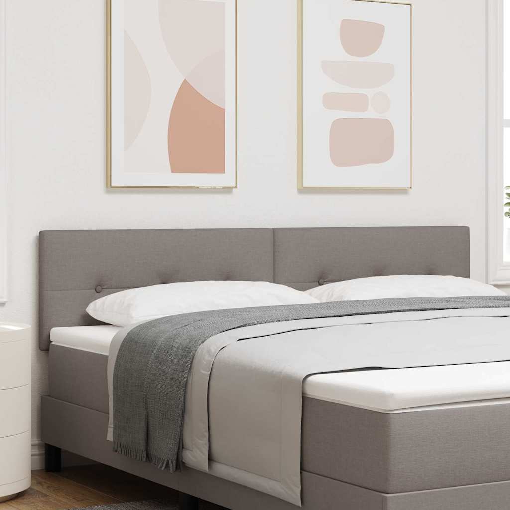 LED Hoofdbord met LED-stripverlichting Taupe 180 cm Stof