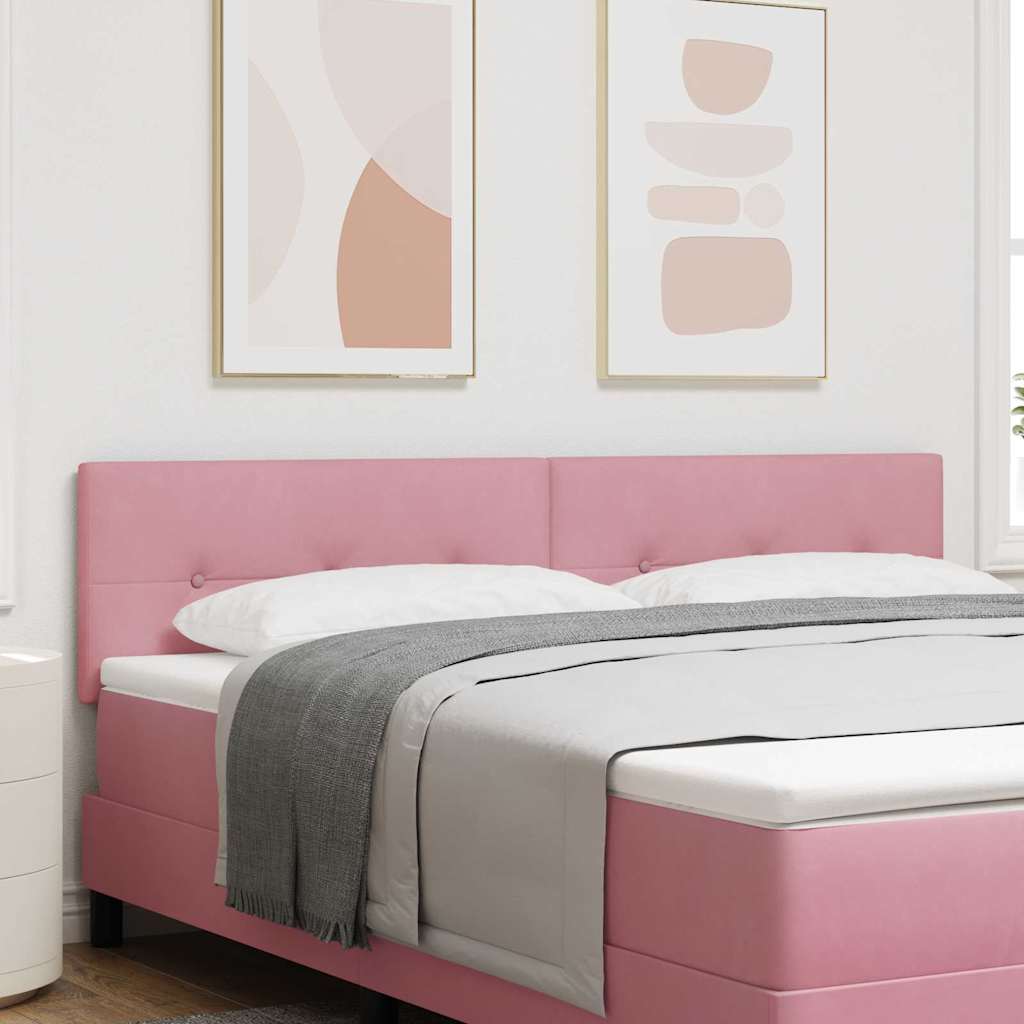 LED Hoofdbord met LED-stripverlichting Roze 180 cm Fluweel – afbeelding 1