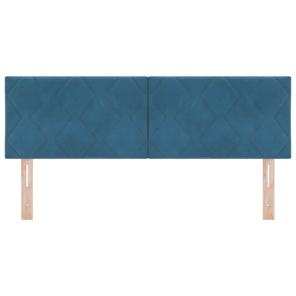 LED Hoofdbord Donkerblauw 160 cm Fluweel – afbeelding 5