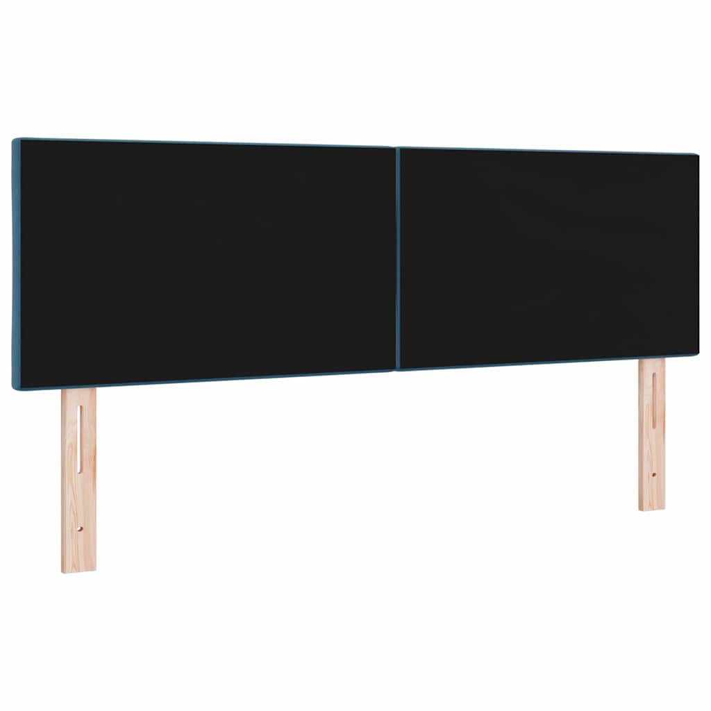 LED Hoofdbord Donkerblauw 160 cm Fluweel – afbeelding 7