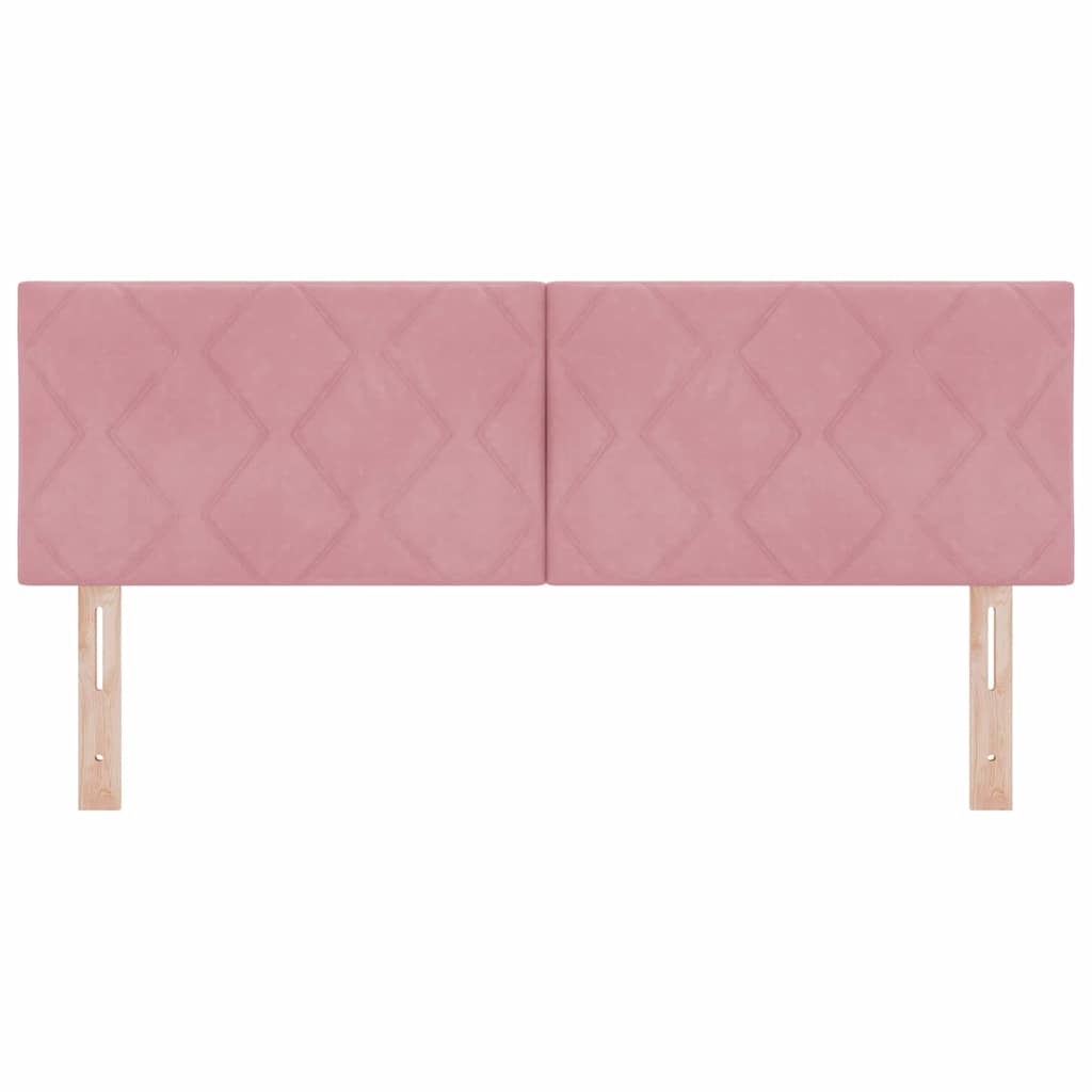 LED Hoofdbord Roze 160 cm Fluweel – afbeelding 5