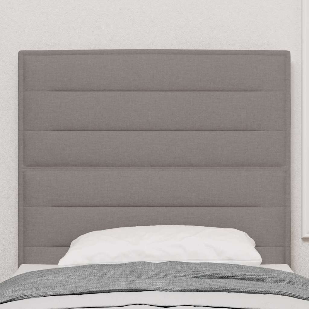 LED Hoofdbord met LED-stripverlichting Taupe 100 cm Stof – afbeelding 3