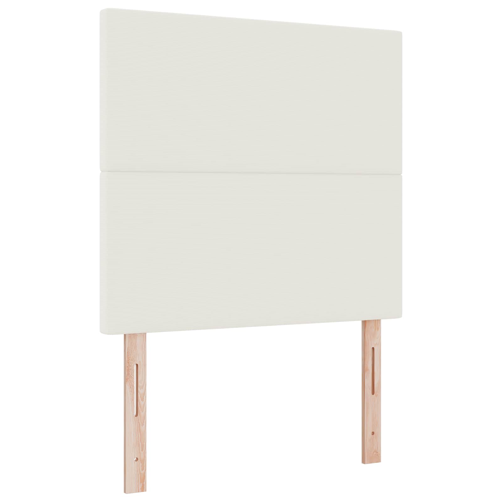 LED Hoofdbord met LED-stripverlichting Crème 100 cm Katoen Stof – afbeelding 2