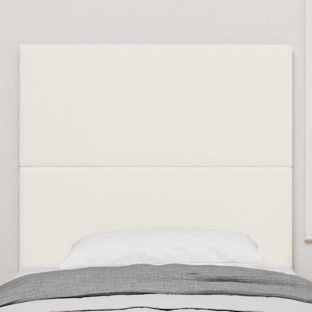 LED Hoofdbord met LED-stripverlichting Crème 100 cm Katoen Stof – afbeelding 3