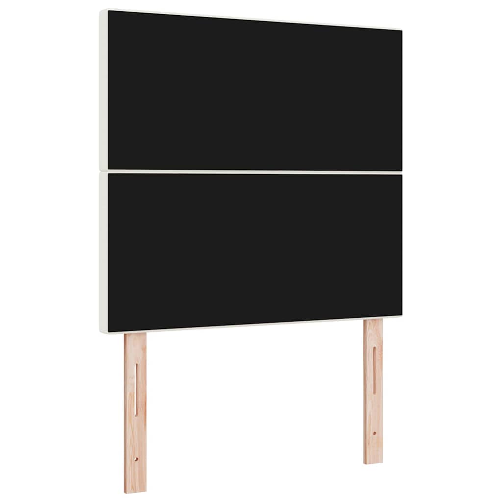 LED Hoofdbord met LED-stripverlichting Crème 100 cm Katoen Stof – afbeelding 7