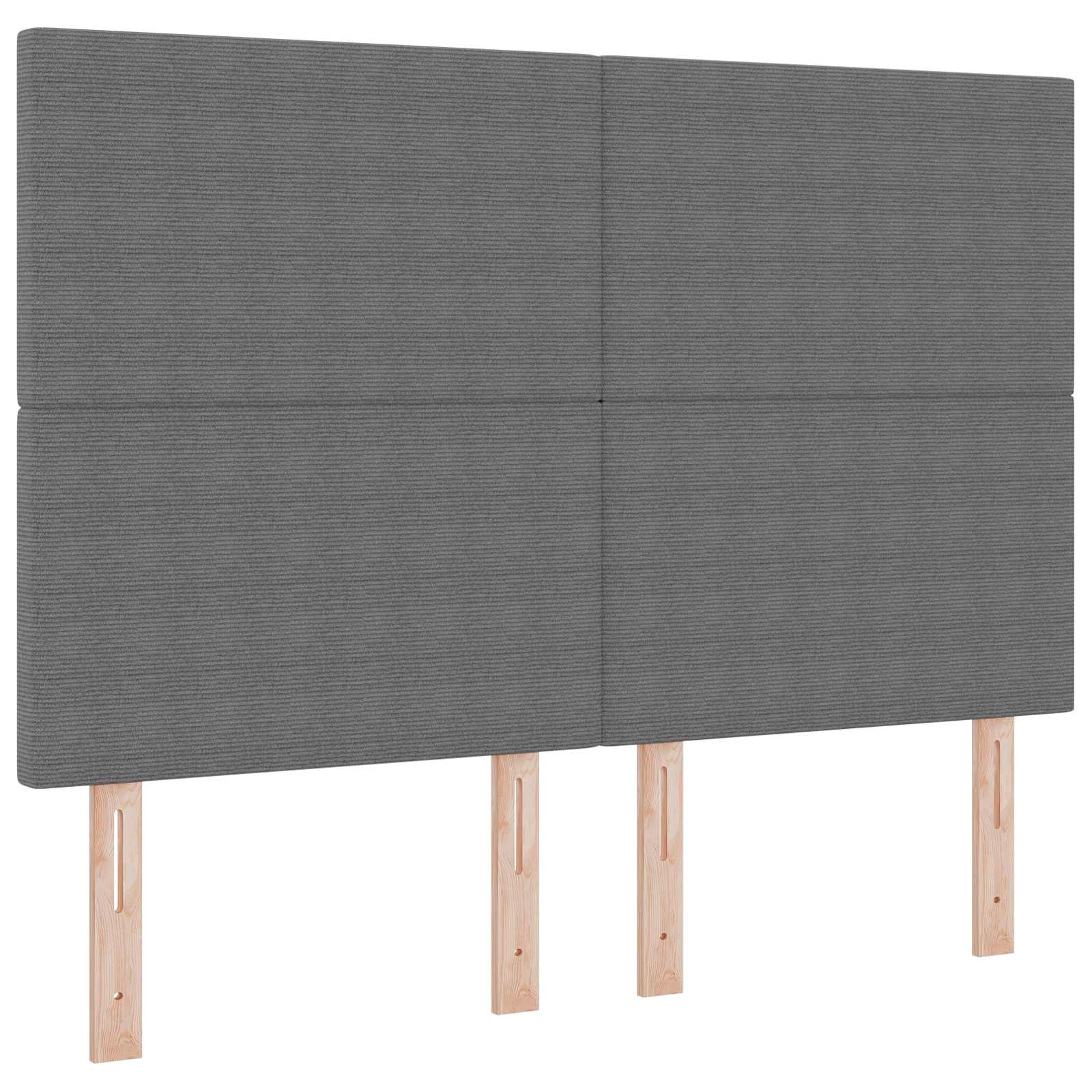 LED Hoofdbord met hoofdeinde Lichtgrijs 144 cm Katoen Stof – afbeelding 2