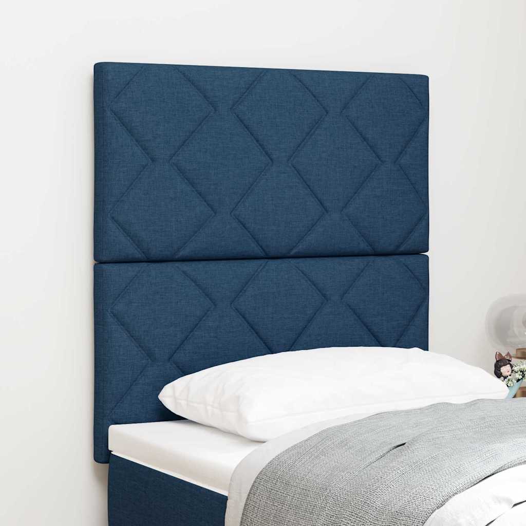 LED Hoofdbord Blauw 80 cm Stof