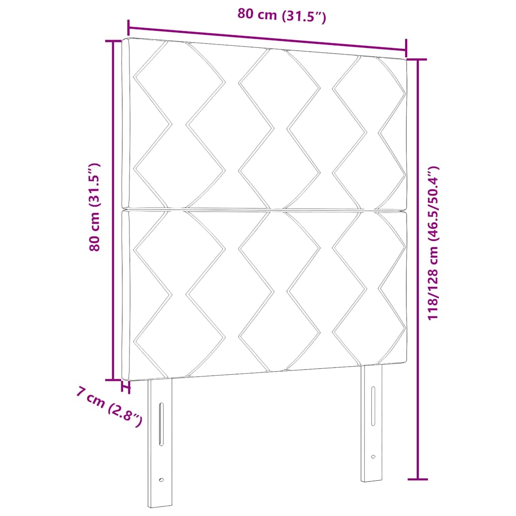 LED Hoofdbord Blauw 80 cm Stof – afbeelding 10