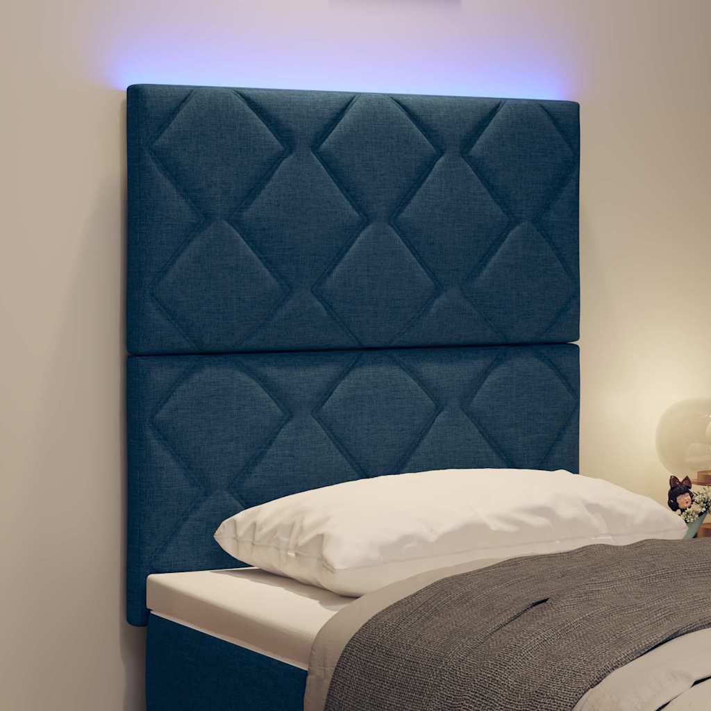 LED Hoofdbord Blauw 80 cm Stof – afbeelding 4