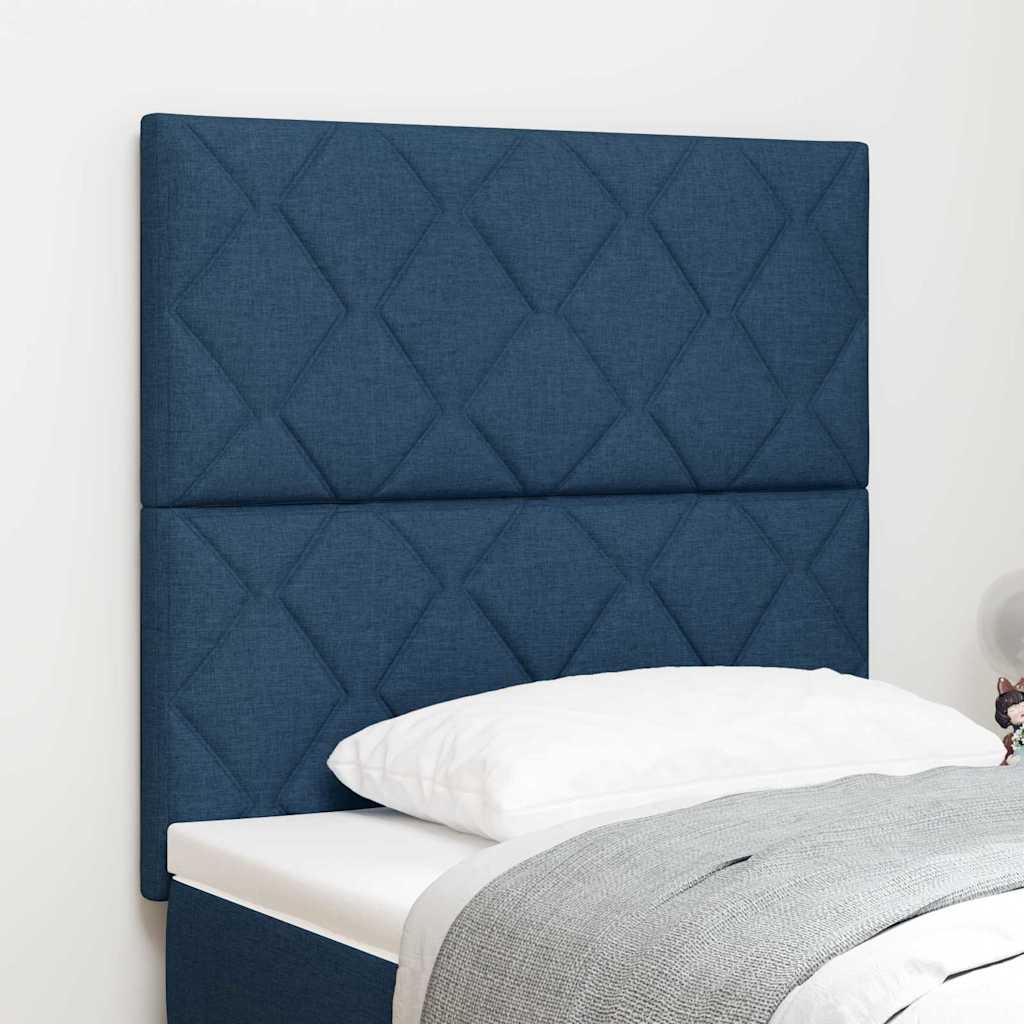LED Hoofdbord Blauw 100 cm Stof – afbeelding 1