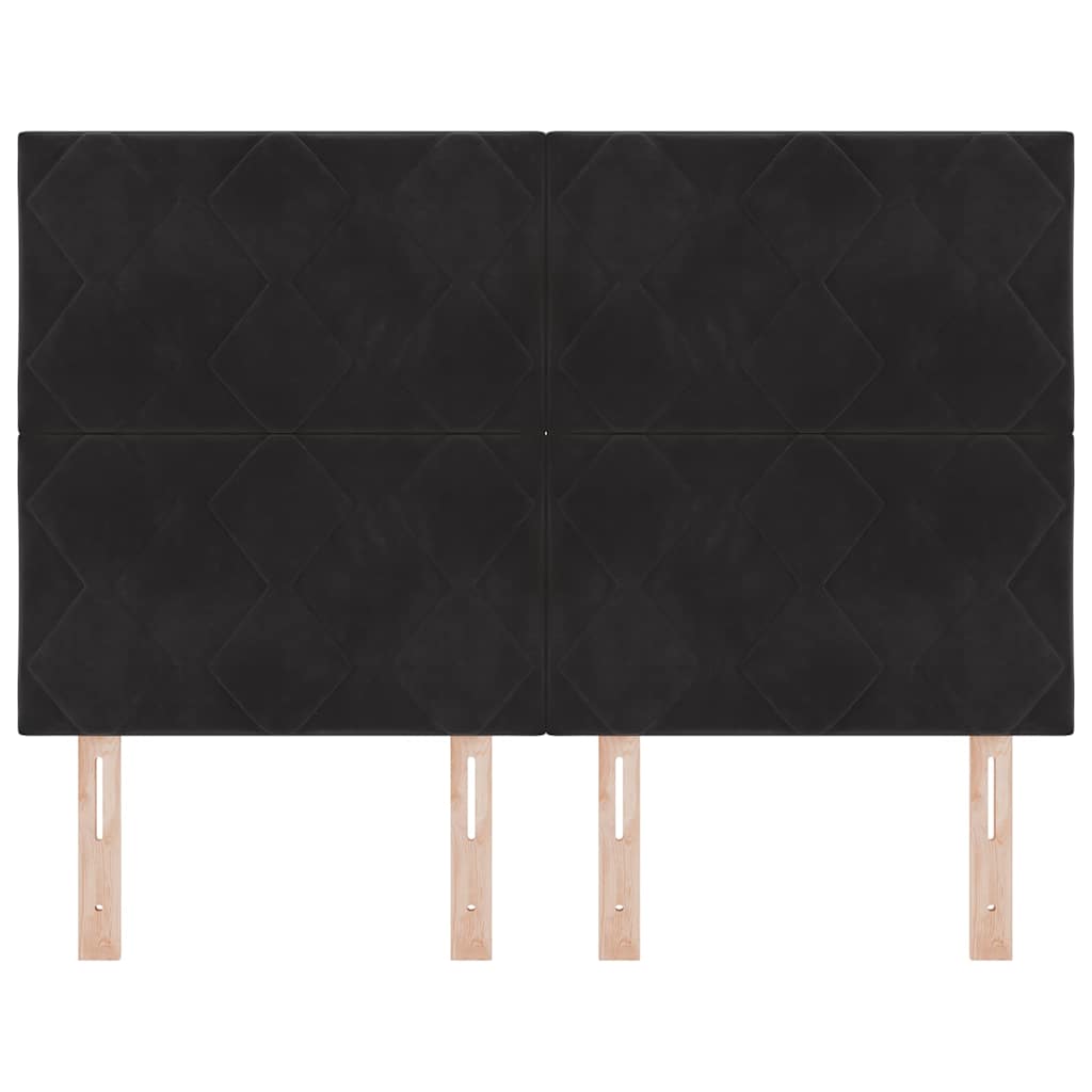 LED Hoofdbord Zwart 144 cm Fluweel – afbeelding 5