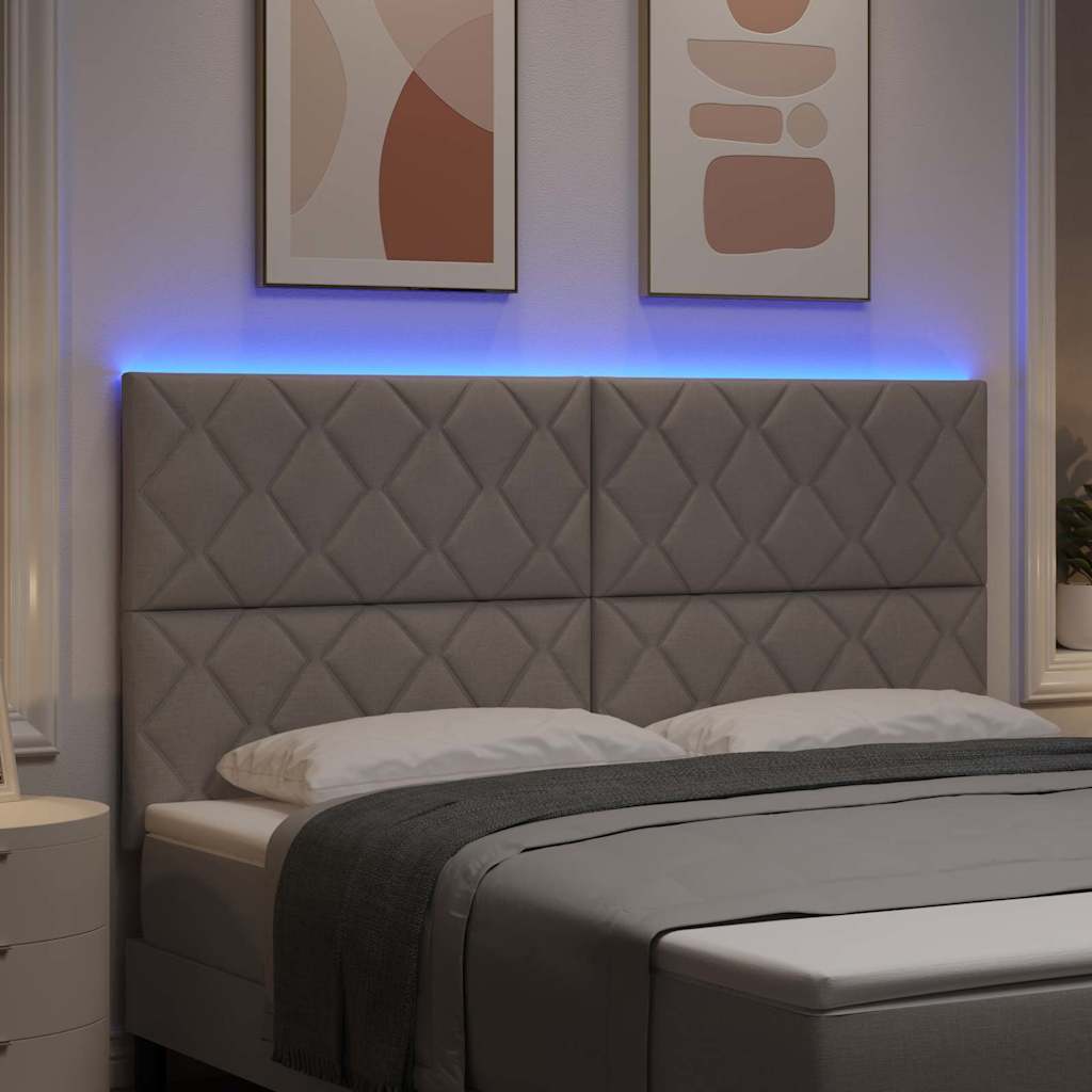 LED Hoofdbord Taupe 180 cm Stof – afbeelding 4